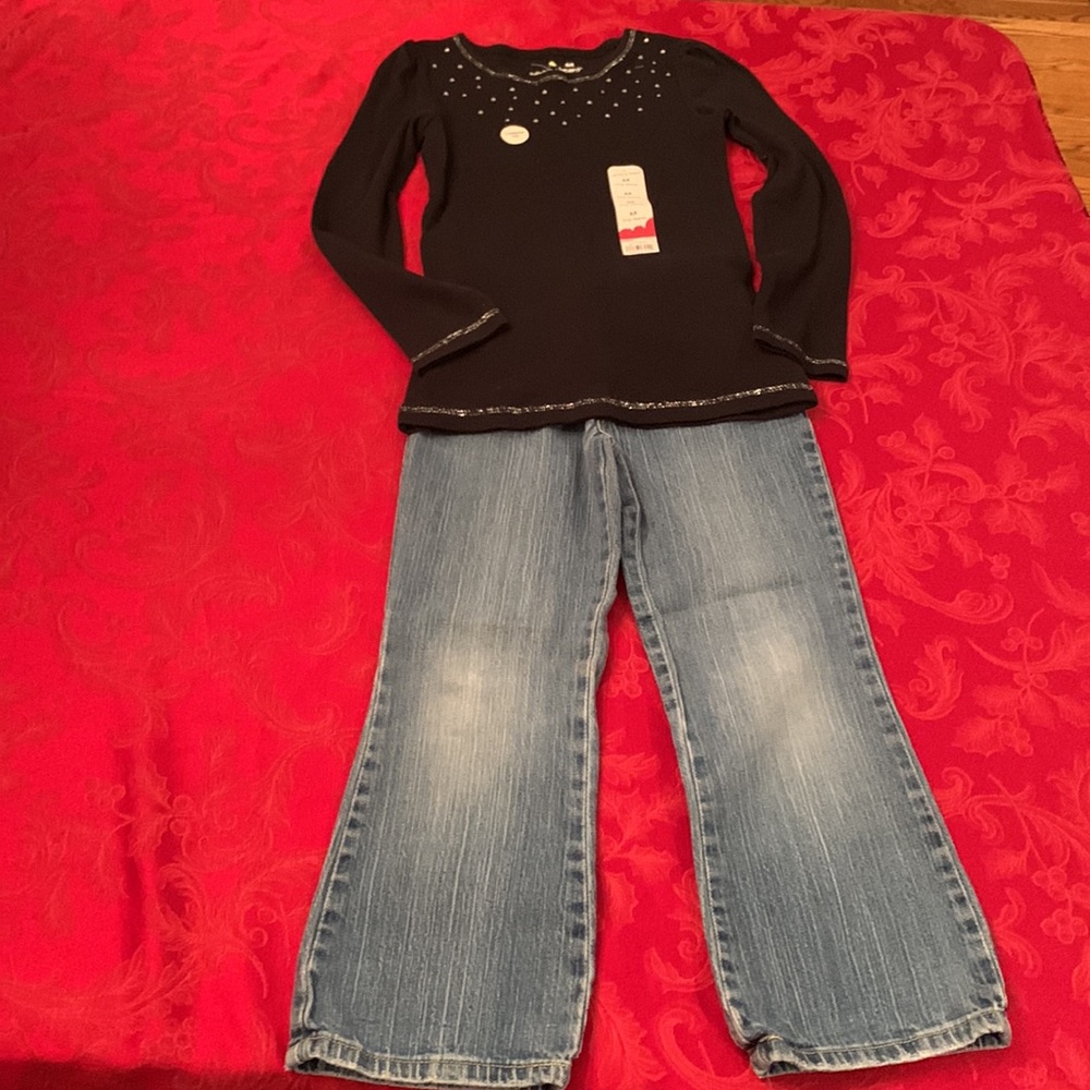 Levi’s 517 stretch flare jeans with long sleeve shirt - Picture 8 of 13